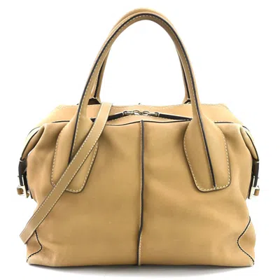 Pre-owned Tod's Leather Handbag Shoulder Bag () In Beige