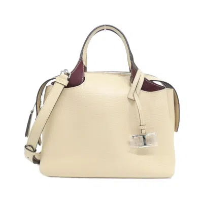 Pre-owned Tod's Leather Handbag Shoulder Bag () In Beige