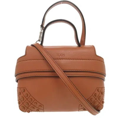 Pre-owned Tod's Leather Handbag Shoulder Bag () In Brown