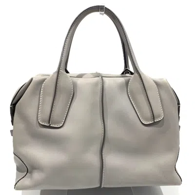 Pre-owned Tod's Leather Handbag Shoulder Bag () In Gray