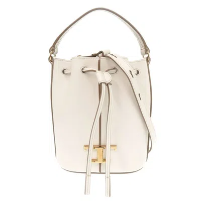 Pre-owned Tod's Leather Handbag Shoulder Bag () In White