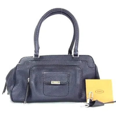 Pre-owned Tod's Leather Handbag Shoulder Bag Tote Bag () In Blue