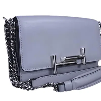 Pre-owned Tod's Leather Handbag Shoulder Bag Tote Bag () In Gray