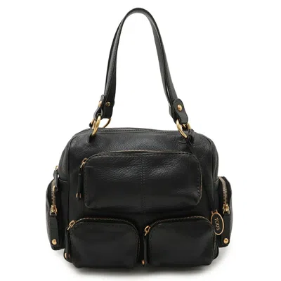 Pre-owned Tod's Leather Handbag Tote Bag () In Black