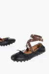 Tod's Gommino Leather Ballerina Shoes In Multi