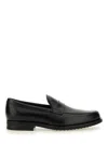 Tod's Smooth Leather Loafers In Black