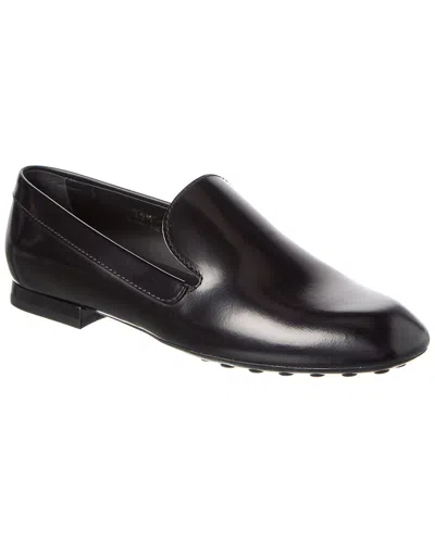 Tod's Leather Loafer In Black