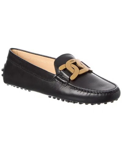 Tod's Leather Loafer In Black