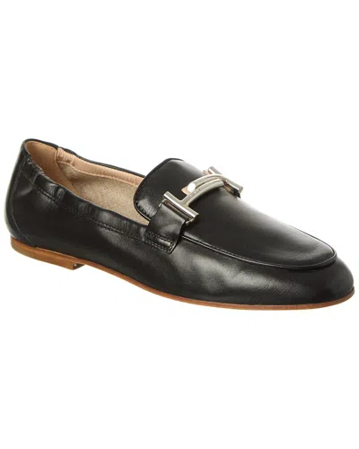 Tod's Leather Loafer In Black