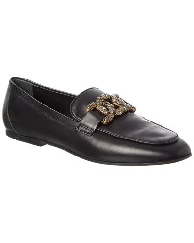 Tod's Leather Loafer In Black