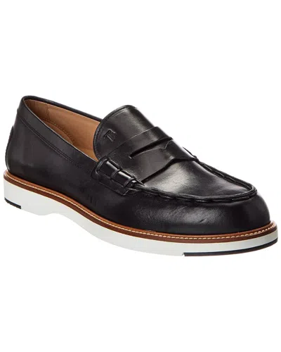 Tod's Leather Loafer In Black