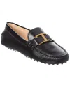 Tod's Leather Loafer In Black