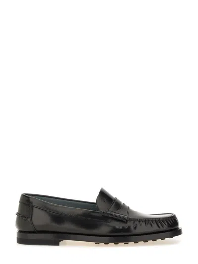 Tod's Leather Loafer In Black