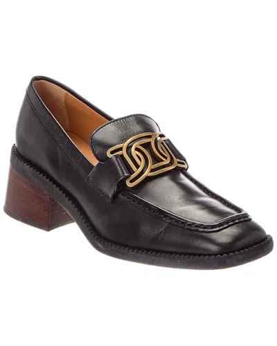 Tod's Leather Loafer In Black