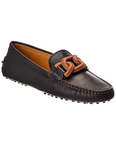 Tod's Leather Loafer In Black