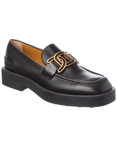 Tod's Leather Loafer In Black