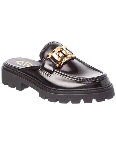Tod's Leather Loafer In Black
