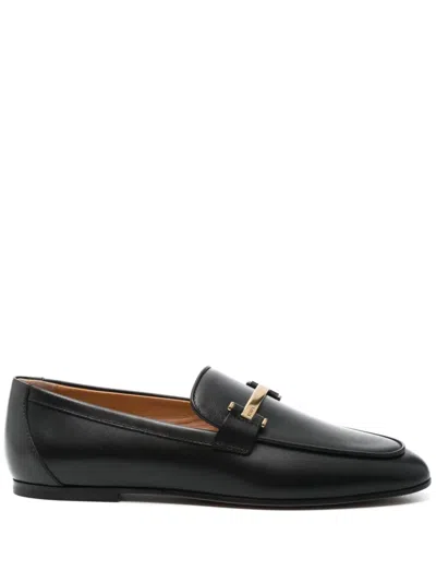 Tod's Leather Loafer In Black
