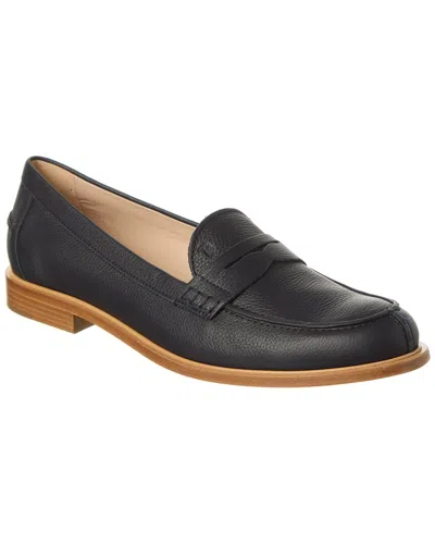 Tod's Leather Loafer In Blue