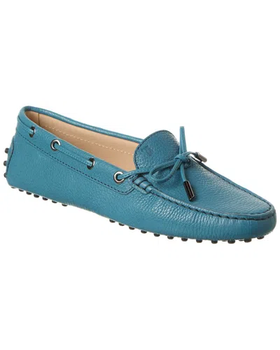 Tod's Leather Loafer In Blue