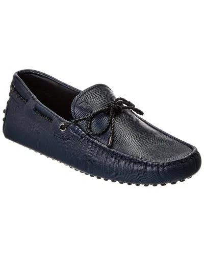 Tod's Leather Loafer In Blue