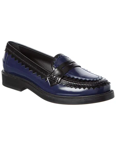Tod's Leather Loafer In Blue