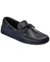 Tod's Leather Loafer In Blue