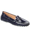 Tod's Leather Loafer In Blue