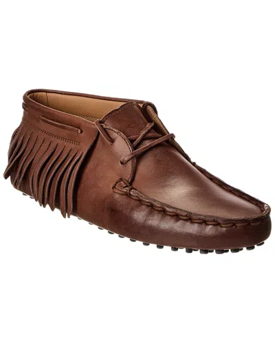 Tod's Leather Loafer In Brown
