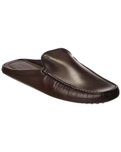 Tod's Leather Loafer In Brown