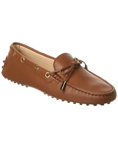 Tod's Leather Loafer In Brown