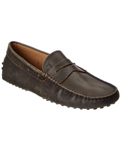 Tod's Leather Loafer In Brown