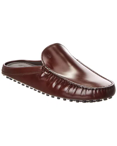 Tod's Leather Loafer In Brown