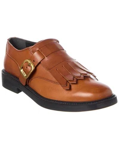 Tod's Leather Loafer In Brown