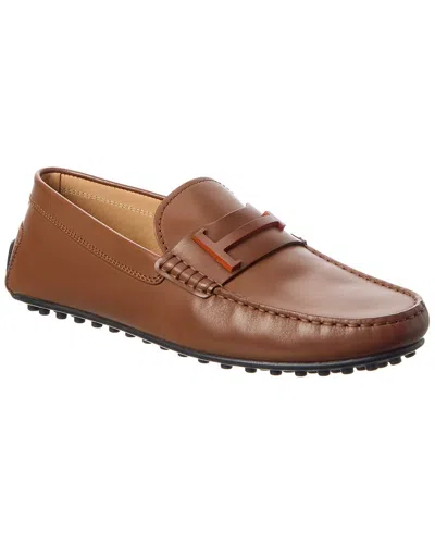 Tod's Leather Loafer In Brown