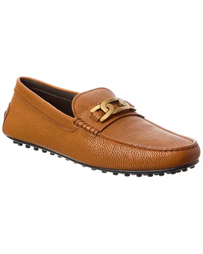 Tod's Leather Loafer In Brown