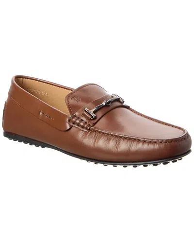 Tod's Leather Loafer In Brown