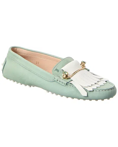 Tod's Leather Loafer In Green