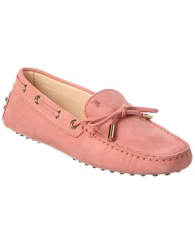 Tod's Logo Leather Loafer In Pink