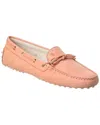 Tod's Woman Loafers Pink Size 7.5 Leather In Pink