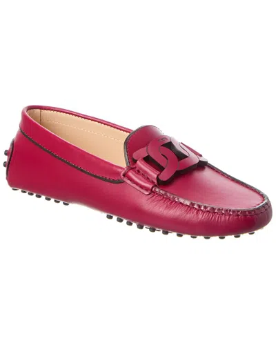 Tod's Leather Loafer In Pink