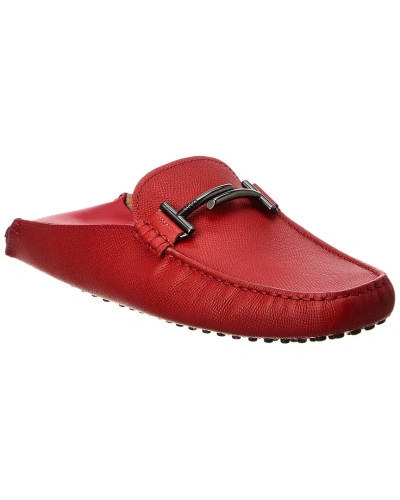 Tod's Men's Leather Bit Loafers In Red