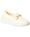 Tod's Leather Loafer In Neutral
