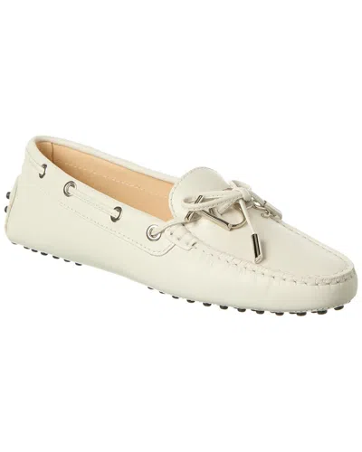 Tod's Leather Loafer In White