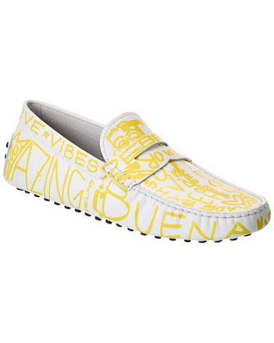Tod's Leather Loafer In Yellow