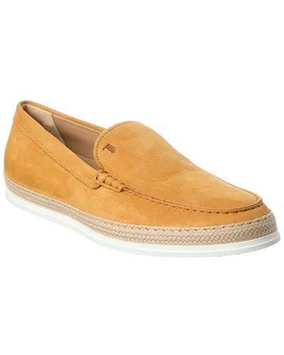 Tod's Leather Loafer In Yellow