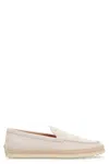 Tod's Leather Rope-trimmed-sole Loafers In Neutral