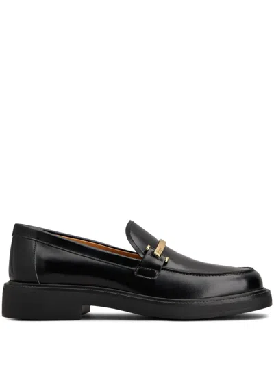 Tod's Leather Loafers In Black