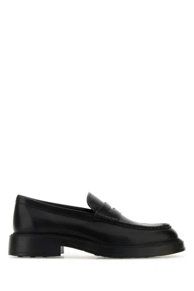 Tod's Leather Loafers In Black