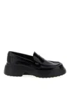 Tod's Chunky-sole Calfskin Loafer In Black